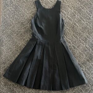A/X Armani Exchange Black Sleeveless Pleated Fit-and-Flare Kids Dress